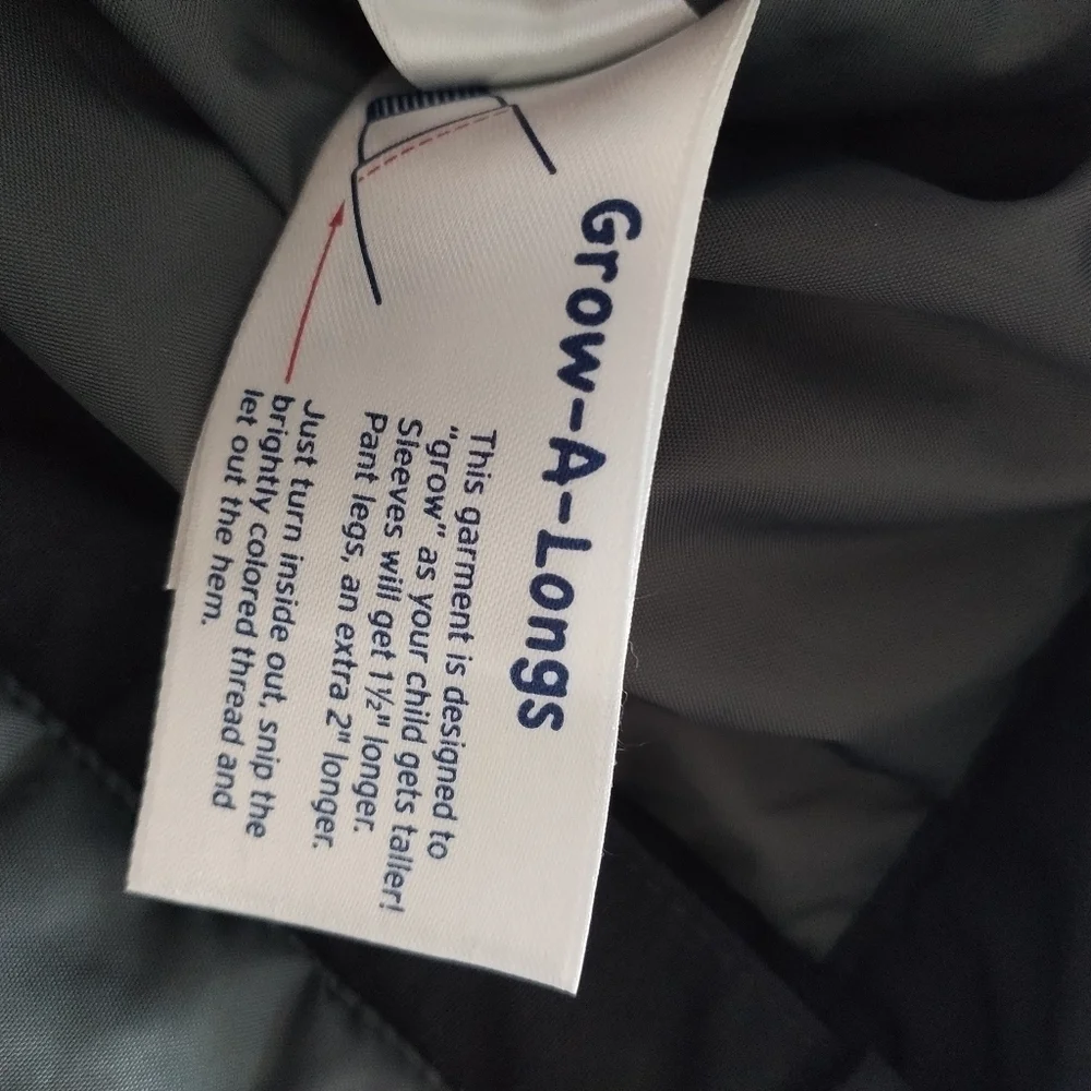 Lands' End Black Unisex Snowboard Ski Pants Grow-A- Longs 18 - Picture 4 of 12